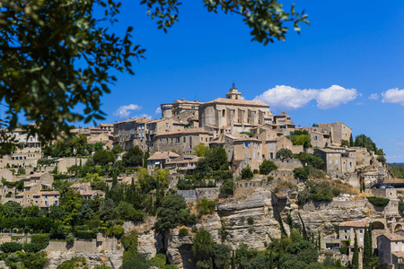 普罗旺斯法国旅游和建筑背景