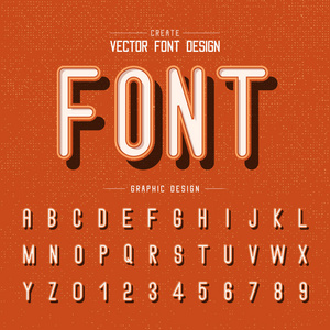 现代字母设计和橙色背景图文图片