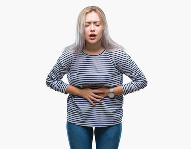 女肚子疼痛图片