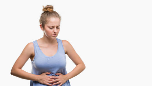 女肚子疼痛图片
