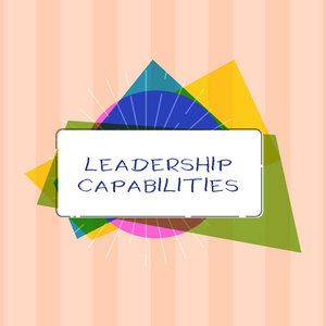 显示领导能力的文本符号。性能期望的概念性照片集领导能力