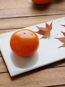 韩国成熟柿子的果实图片
