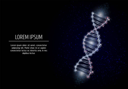 Dna 矢量几何多边形艺术风格设计