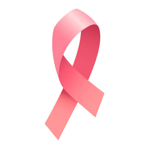 乳癌粉红色丝带图标, 等距样式