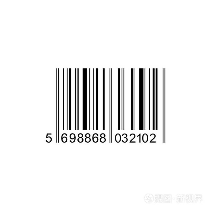 在背景上隔离的条形码或代码向量