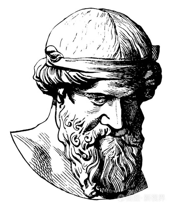 柏拉图他是古典希腊的哲学家也是雅典学院的创始人他是古典线条画或
