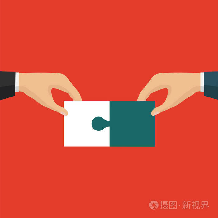 成功的象征交易愉快的商业伙伴关系协议平面设计隔离在背景上矢量图