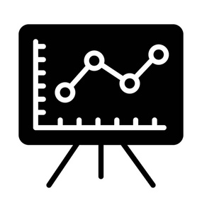 通过线图表示显示业务统计的板