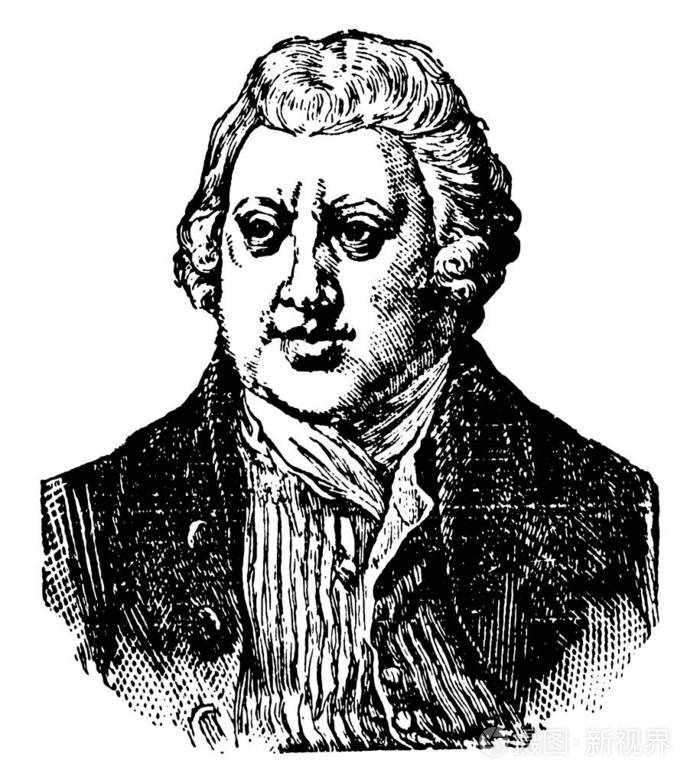 理查德阿克莱特爵士，17321792年，英国发明家，以发明纺纱机老式线条画或雕刻插图而闻名
