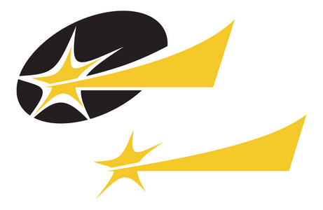 晚上样本彗星.矢量样本的标志照片