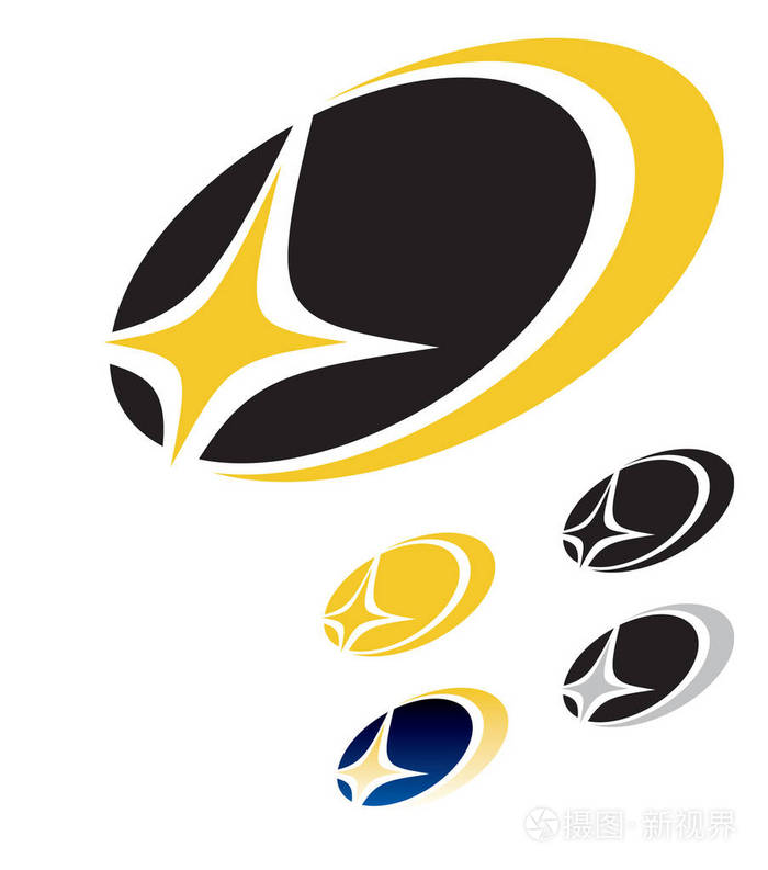 彗星矢量样本的标志