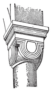 首都纽威勒教堂，复古雕刻插图。工业百科全书EO。拉米1875