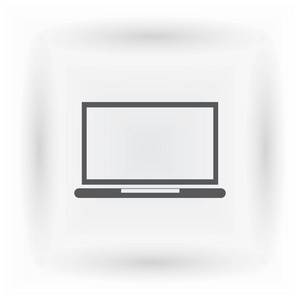 笔记本电脑图标时尚的平面风格。计算机符号为您的网站设计，标志，应用程序，UI。矢量插图，EPS10。