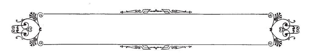 丝状横幅角被装饰，它有一个单线边界，复古线绘图或雕刻。