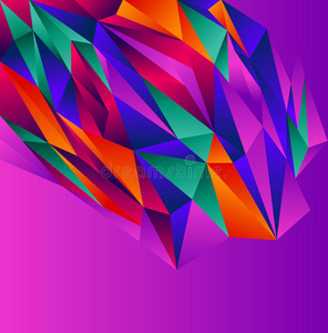 紫多边形设计