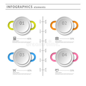 商业信息图元素。现代设计温度