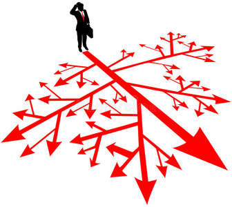 思路决定出路商人在迷茫中寻找出路照片