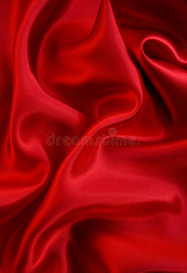 光滑的红色丝绸作为背景