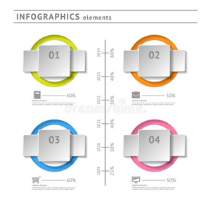 商业信息图元素。现代设计温度