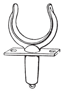 划锁是一种装置，用于将桨附在划艇的老式线条绘图或雕刻插图上。