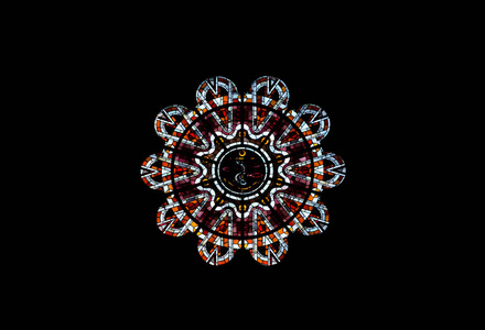 著名的彩色玻璃窗，标志性的圆顶白色教堂SacrCur巴黎