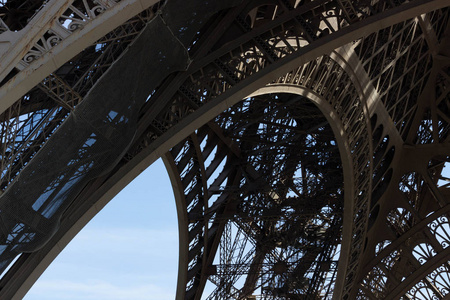 埃菲尔铁塔锻铁格子塔在巴黎火星冠军法国