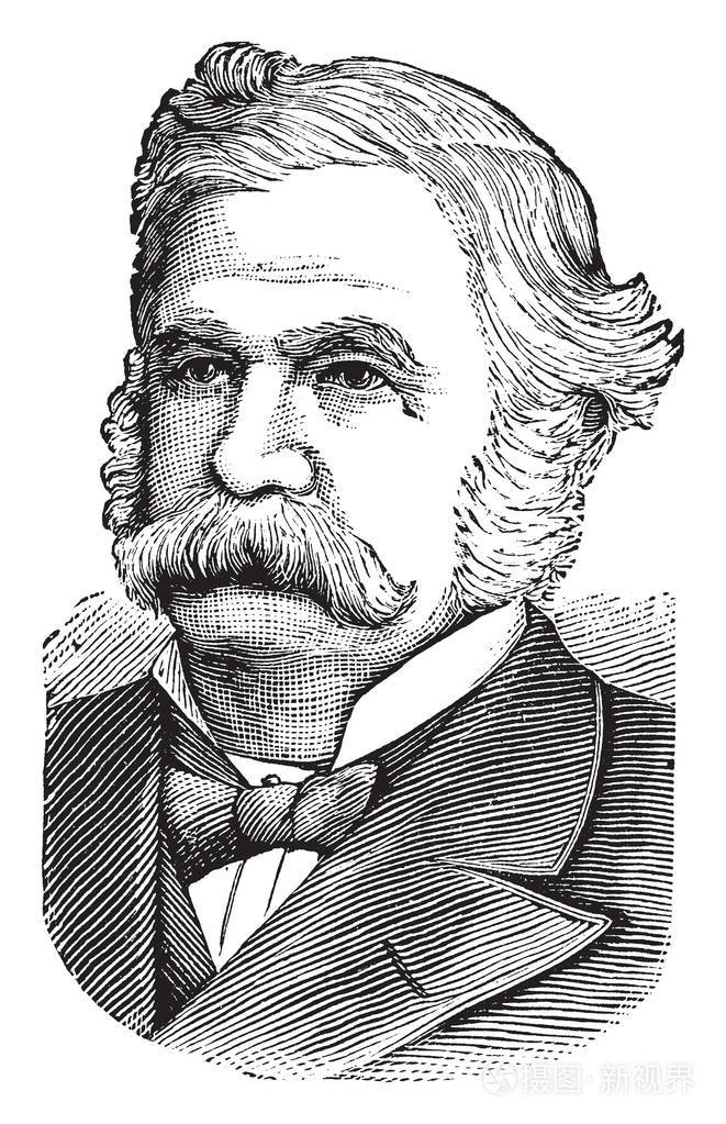 约翰w戴维斯18261907年他是美国民主政治家和罗德岛州州长绘制或雕刻