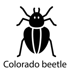 一种有腿的昆虫，描绘科罗拉多甲虫