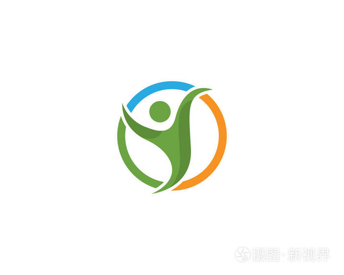 健康生活标志模板