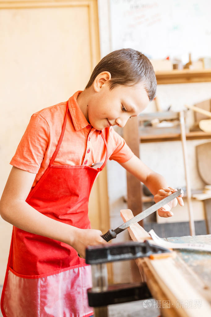 儿童学习爱好和手工手工劳动的概念