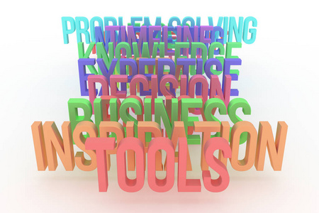  inspiration, business conceptual colorful 3D words. decorative 