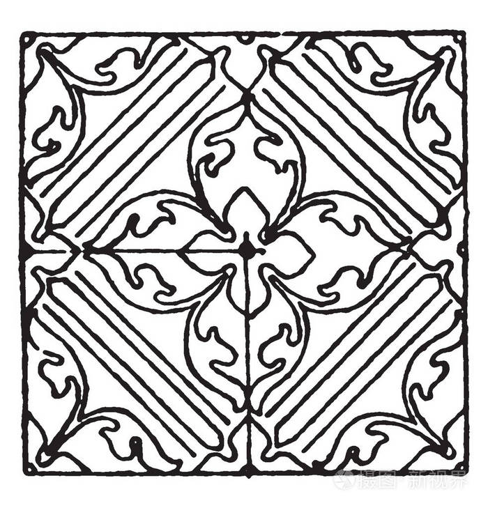 绘画图案是意大利文艺复兴时期的设计,它发现在圣克罗西教堂在