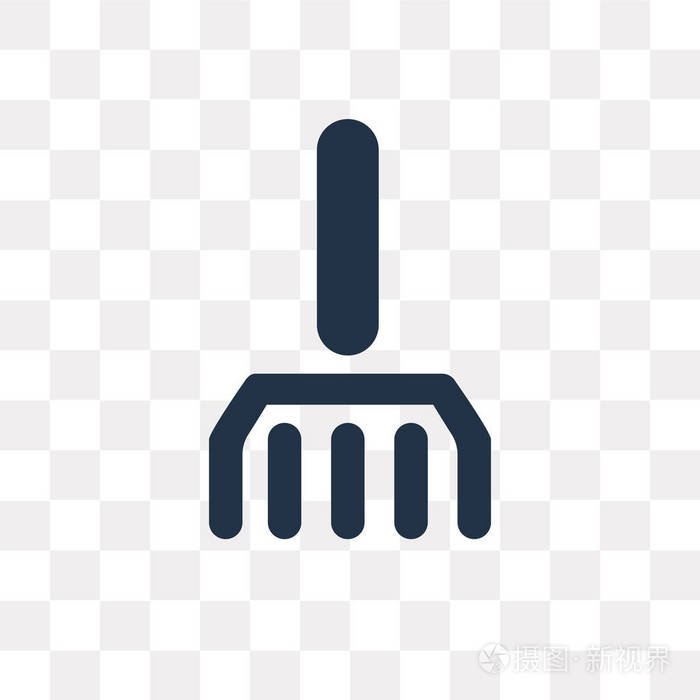 在透明背景上隔离的拖把矢量图标拖把透明概念可以使用网络和移动
