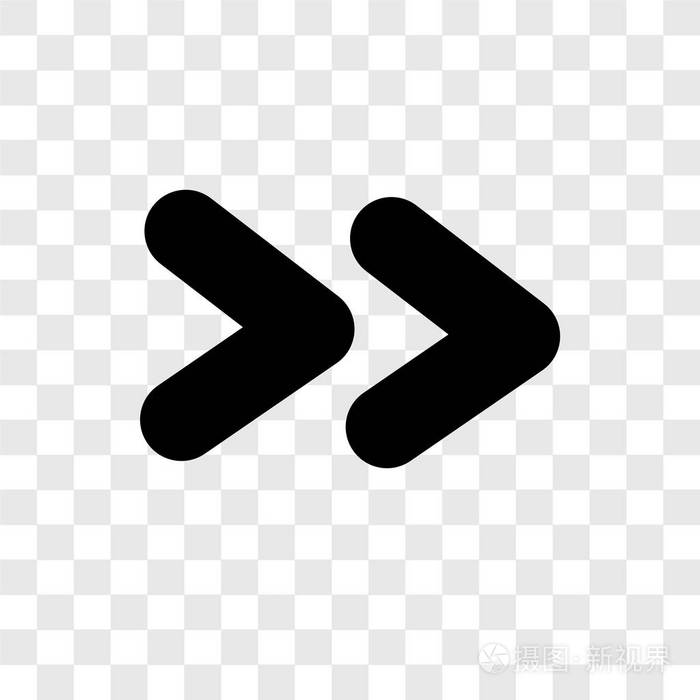 双箭头矢量图标隔离透明背景双箭头透明标志概念