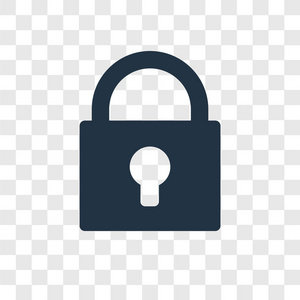 锁矢量图标锁定矢量图标隔离透明背景锁透明标志概念照片