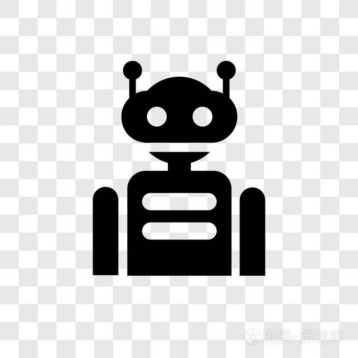 机器人矢量图标隔离透明背景机器人透明标志概念