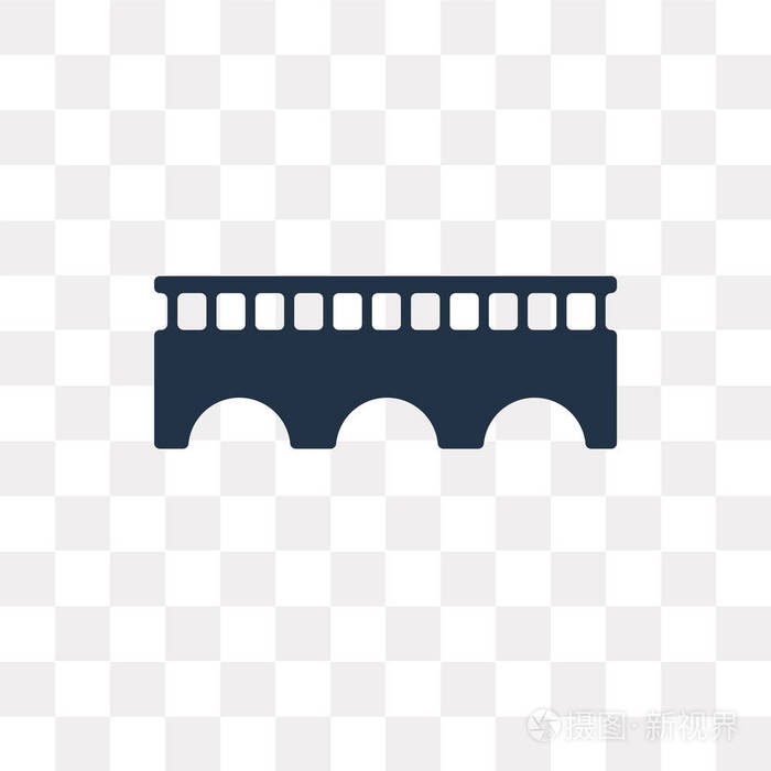 查尔斯桥矢量图标隔离在透明背景查尔斯桥透明概念可以使用网络和移动