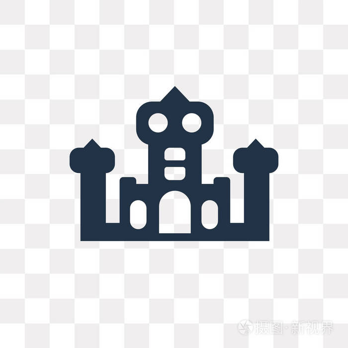 宫殿矢量图标隔离在透明背景上,宫殿透明概念可以使用网络和移动插画-