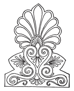 前修是一个特别在罗马时期,复古线绘图或雕刻插图.照片