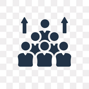 在透明背景上孤立的人口矢量图标,人口透明度概念可以使用网络和移动