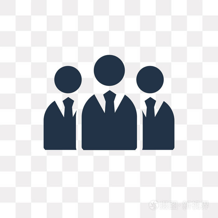 工作人员矢量图标隔离在透明背景上工作人员透明度概念可以使用网络和