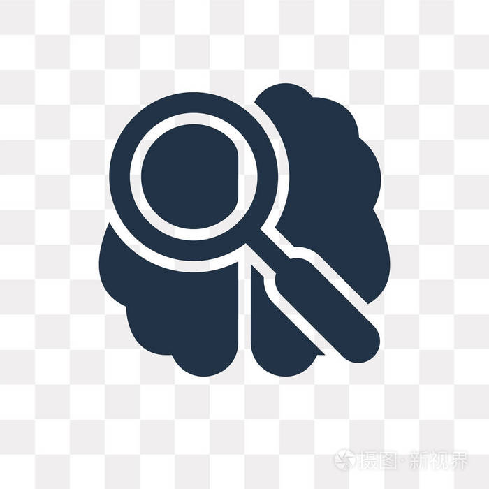 研究矢量图标隔离在透明背景研究透明概念可以使用网络和移动