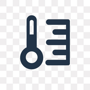 在透明背景上隔离的温度矢量图标,可以使用web和移动照片