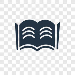 打开书图标隔离在透明背景上.