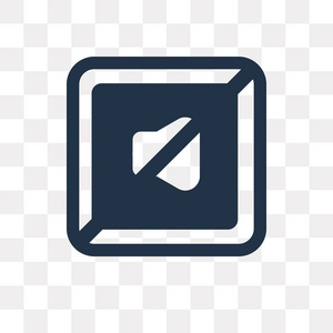 静音矢量图标隔离在透明背景静音透明概念可以使用网络和移动照片