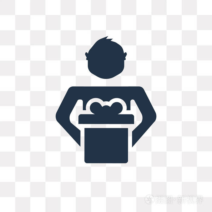 在透明背景上隔离的传递人矢量图标,可以使用web和移动