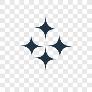 星星图标孤立在透明背景上.