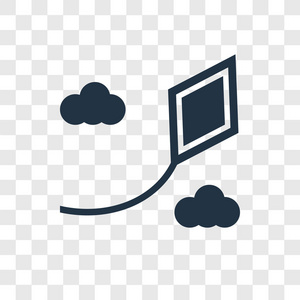 风筝图标在时尚的设计风格。 风筝图标隔离在透明背景上。 风筝矢量图标简单和现代平面符号的网站移动标志应用程序UI。 风筝图标矢量