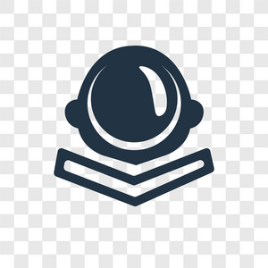 宇航员图标隔离在透明的背景上.