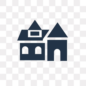 概念别墅别墅矢量图标隔离在透明背景别墅透明概念可以使用网络和移动
